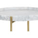 Liv 20.5 X 15 inch White / Yellow Gold End Table